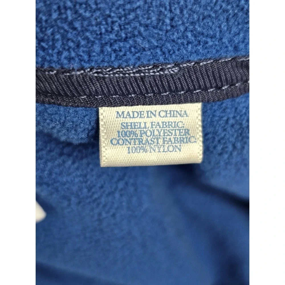 Southern Tide Vest Mens Medium Blue Navy Fleece Full Zip Nylon Yoke Outdoor